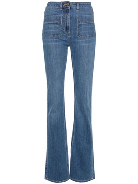 high-rise bootcut jeans