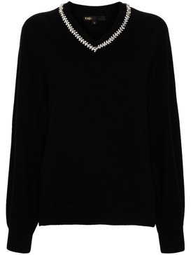 rhinestone-embellished sweater