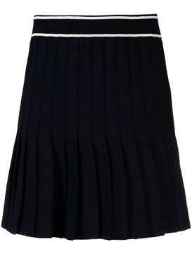 pleated knit skirt