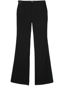 twill flared trousers