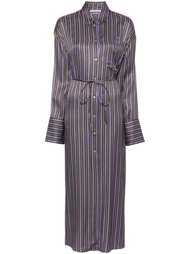 striped midi shirt dress