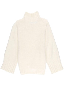 Escapee layered high-neck jumper