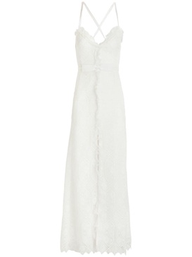 corded-lace sleeveless maxi dress