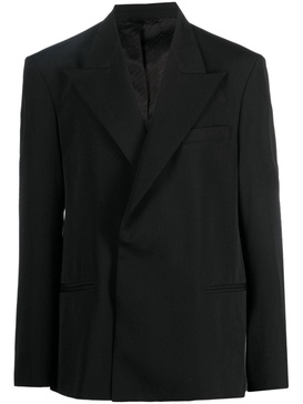 peak-lapel double-breasted balzer