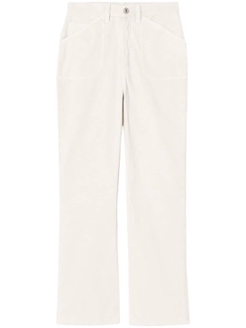 flared cropped corduroy trousers