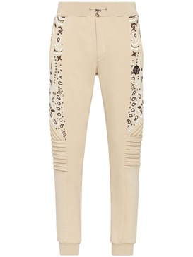 bandana-print tapered track pants