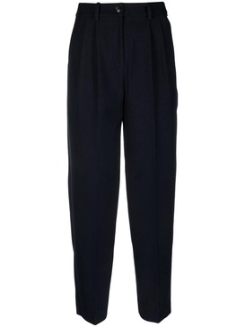 pleated tapered wide-leg trousers