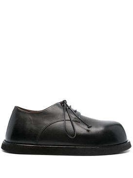 lace-up leather loafers