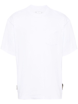 side-slit cotton T-shirt