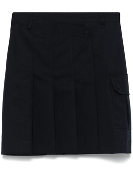 pleated mini skirt