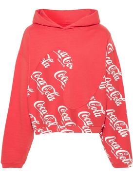 X Coca-Cola Red Cotton Hoodie