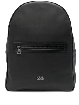 logo-plaque backpack