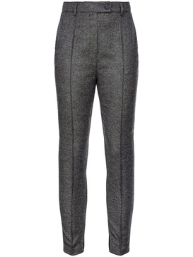 Tridente high-waist flannel trousers