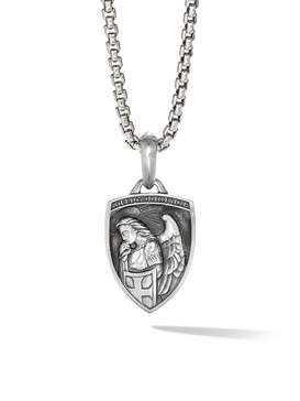 sterling silver St. Michael amulet