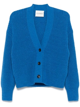 ribbed-knit cardigan