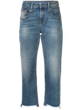 cropped straight-leg jeans