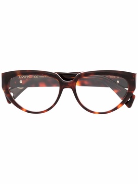 logo-plaque tortoiseshell-effect glasses