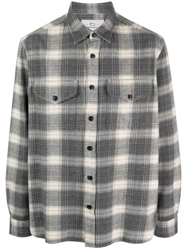 plaid-check flannel shirt