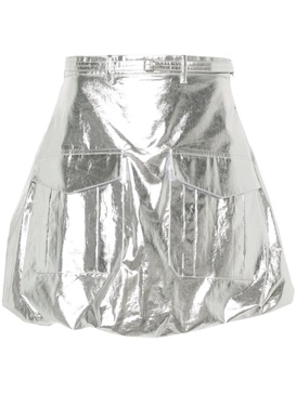 A-line metallic mini skirt