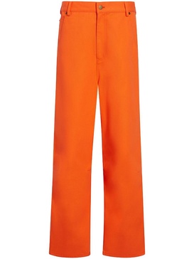 Poser contrast straight-leg trousers 