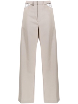 cut-out wool trousers