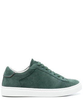 low-top suede sneakers