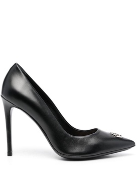 logo-plaque 100mm heeled pumps