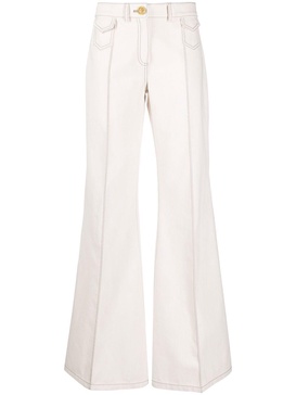 wide-leg flared trousers