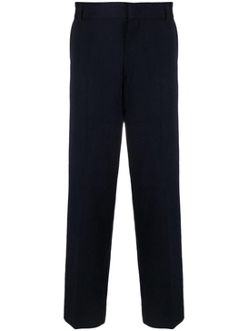 straight-leg wool-blend trousers