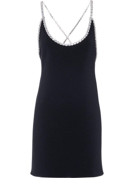 crystal trim shift dress