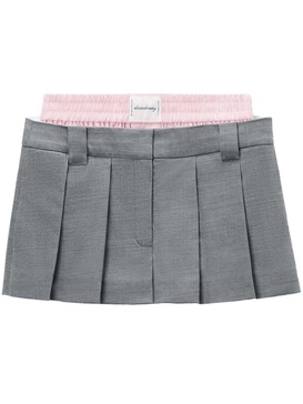 layered pleated skort