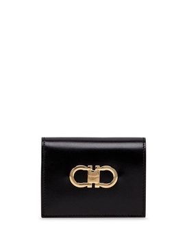 Salvatore Ferragamo Gancini Leather Compact Wallet