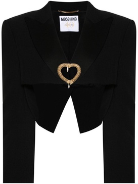 heart-motif cropped blazer