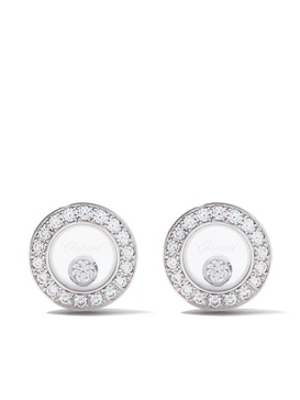 18kt white gold Happy Diamonds Icons ear pins 