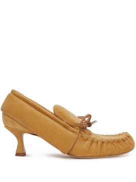 kitten-heel corduroy moccasins