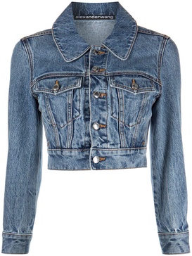 cropped denim trucker jacket