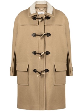 single-breasted wool duffle coat