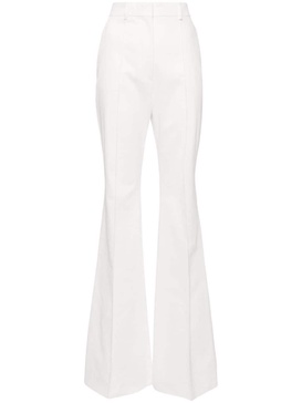 twill wide-leg trousers