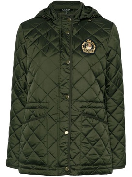 logo-patch quilted jacket