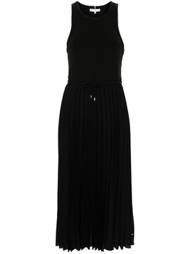 sleeveless pleated midi dress