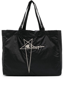 x Champion logo-embroidered tote bag