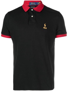 embroidered-logo polo shirt