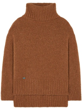 ribbed high-neck jumper