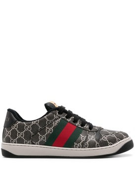 Screener GG leather-trimmed sneakers