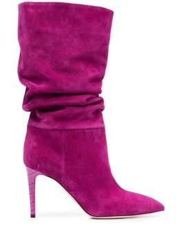 Slouchy pointed suede boots