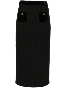 Beckham tweed midi skirt