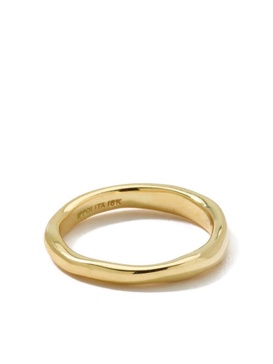 18kt yellow gold Classico Shiny Wide Squiggle ring