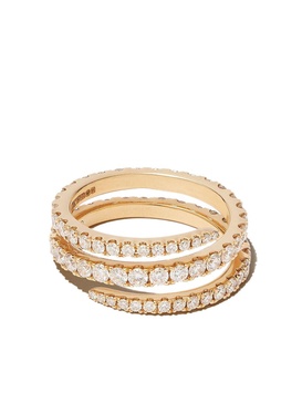 18kt yellow gold Coil diamond ring