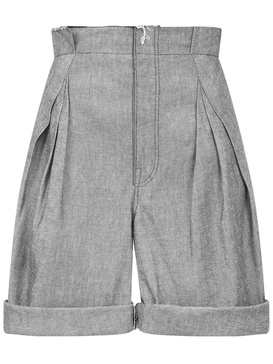 pleated wide-leg shorts