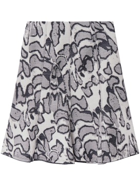 Abstract Moth jacquard skirt